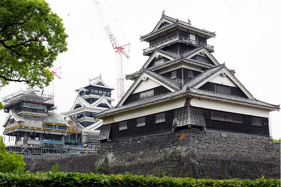復興工事が進む熊本城