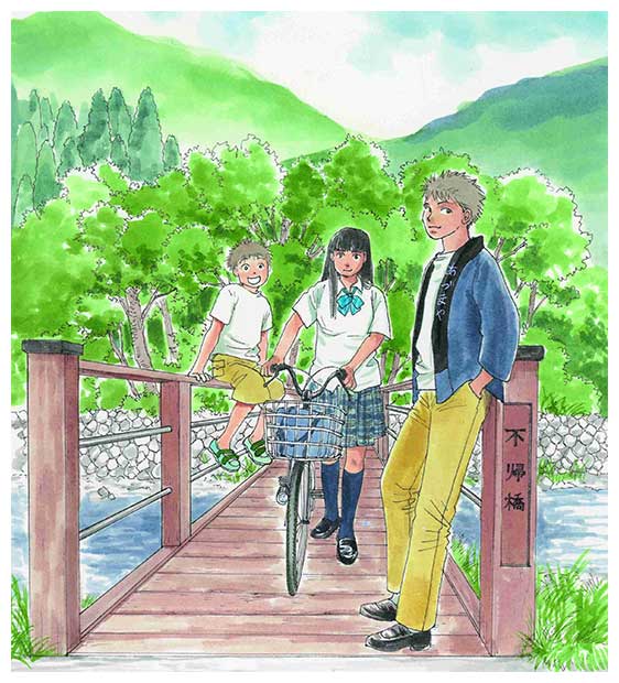 『月刊フラワーズ』8月号掲載の『詩歌川百景』予告カット