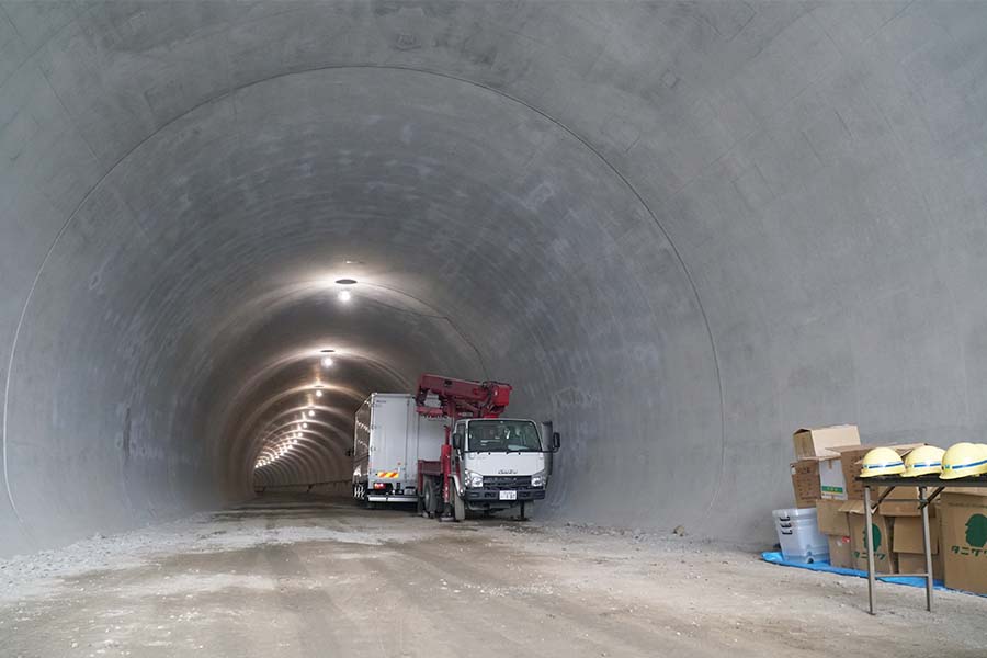 日本初というトンネル試写会が行われた福島県の「広瀬1号トンネル」