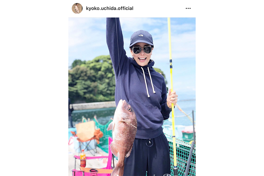 内田恭子、海釣りに行った姿に「大門感」　渋いサングラス姿が「かっこいい！」