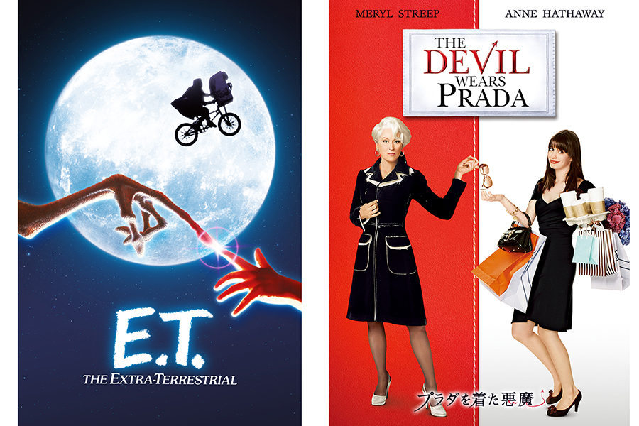 「金曜ロードSHOW!」で10月に放送される「E.T」(左)と「プラダを着た悪魔」【掲載：ENCOUNT編集部】