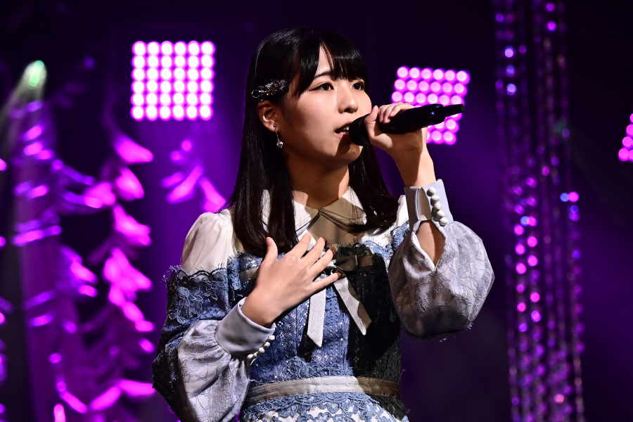 「STU48」の小島愛子は緊張のなかでも独自の音色でアピールした【写真：（C）TBS】