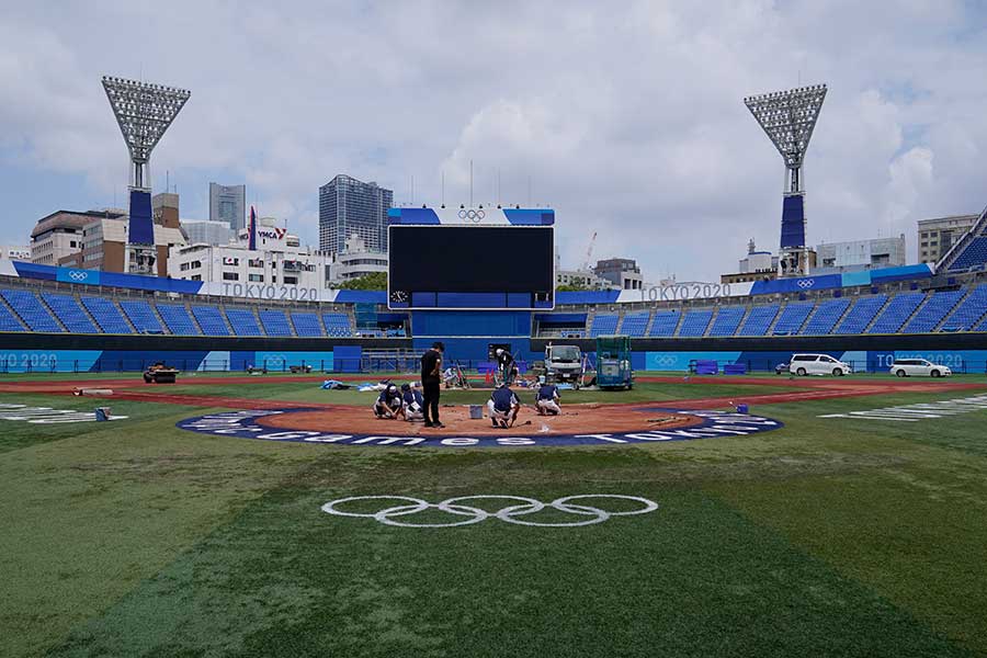 東京五輪・ソフトボール競技会場の横浜スタジアム【写真：AP】