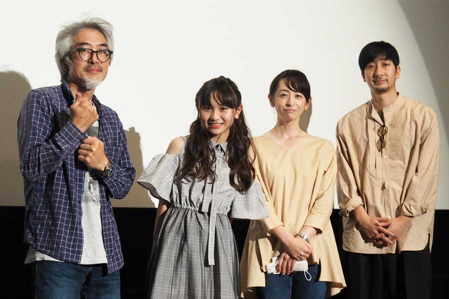 いまおかしんじ監督、櫻井佑音、荻野友里、小林竜樹（左から）【写真：ENCOUNT編集部】