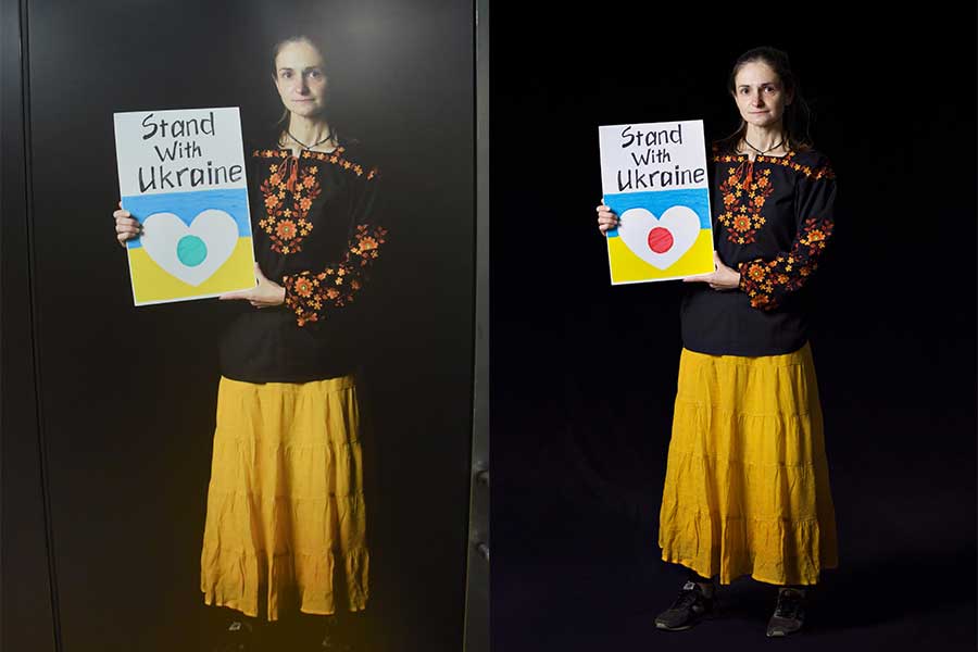ウクライナ「反戦デモ」写真展　写真家が異例の修正前カット公開「彼女たちの思い伝えたかった」