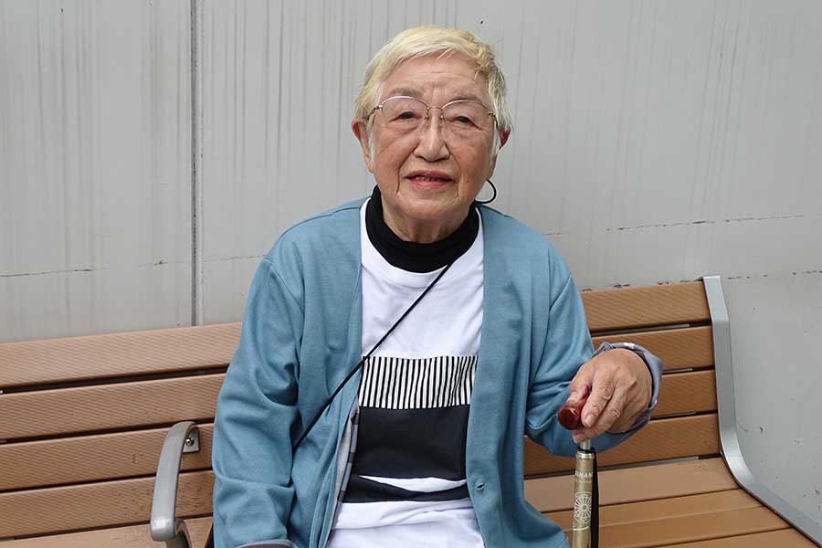 自身の戦争体験をツイッターで発信する92歳の森田富美子さん【写真：ENCOUNT編集部】