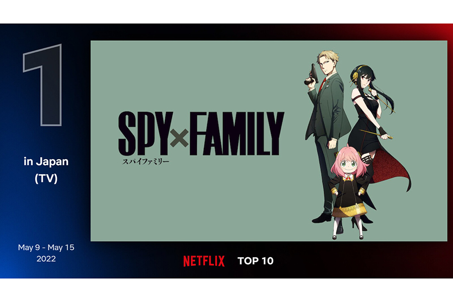 「SPY×FAMILY」がNetflix日本ドラマ部門で3週連続で1位　TOP10は8作が韓国ドラマ