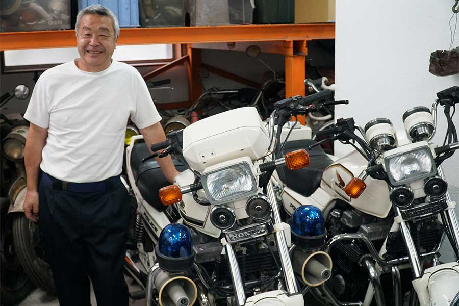 元白バイ隊員の倉林高宏さんはバイクも大好きだ【写真：ENCOUNT編集部】