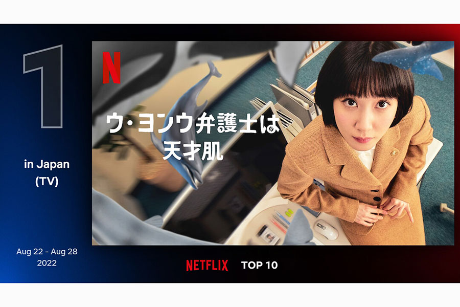 Netflix日本TV部門で5週連続1位となった「ウ・ヨンウ弁護士は天才肌」【写真：(C)Netflix】