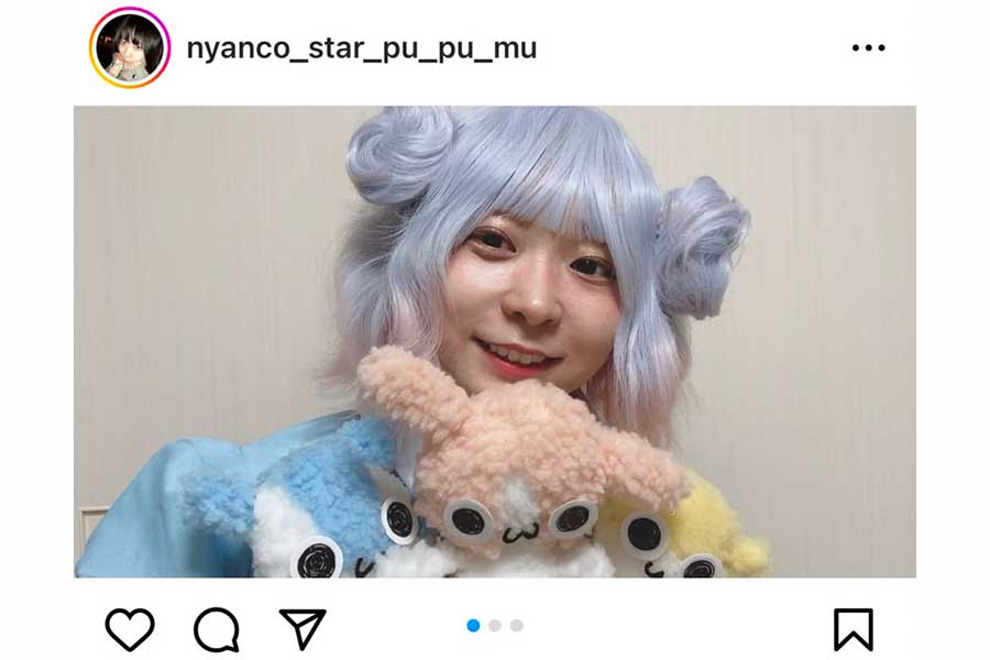 子ども向け番組の自作を報告した「にゃんこスター」アンゴラ村長【写真：インスタグラム（@nyanco_star_pu_pu_mu）より】