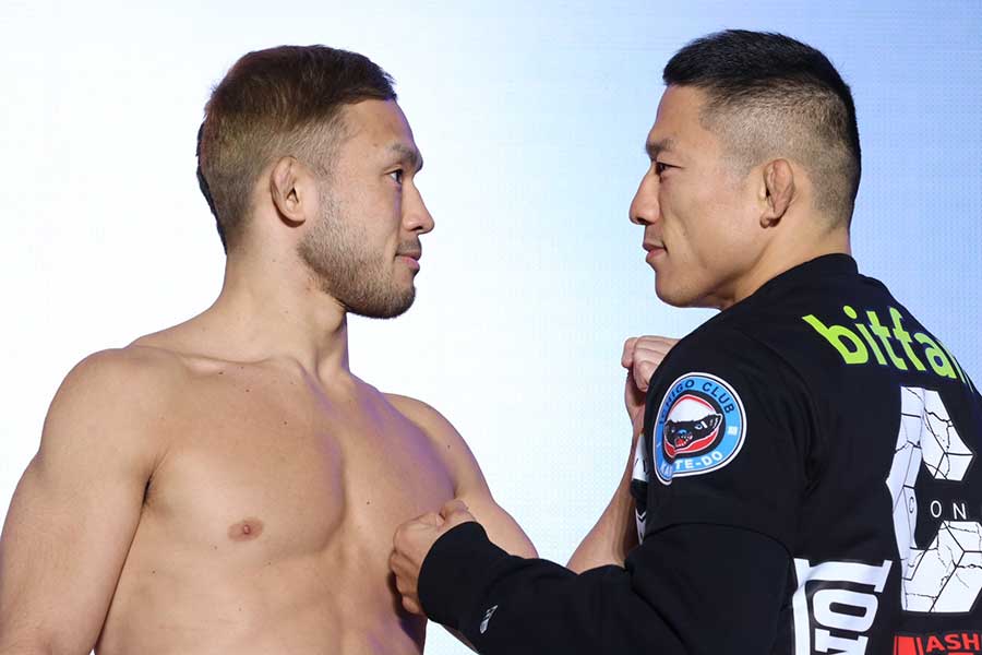 【RIZIN×Bellator】出場全選手が計量クリア　扇久保＆堀口のフェイスオフに会場最高潮