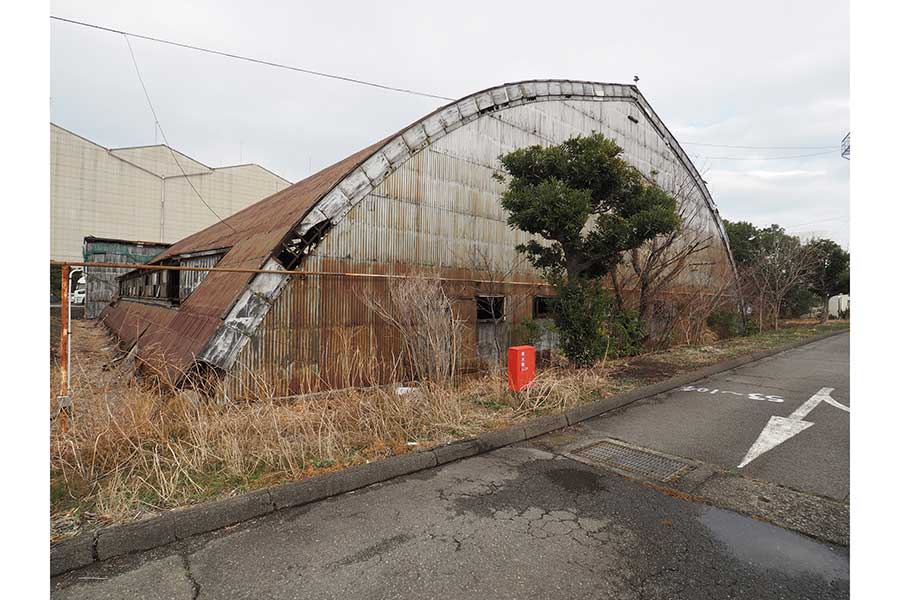 解体された日産追浜工場内の旧海軍航空隊格納庫【写真：横須賀市教育委員会提供】