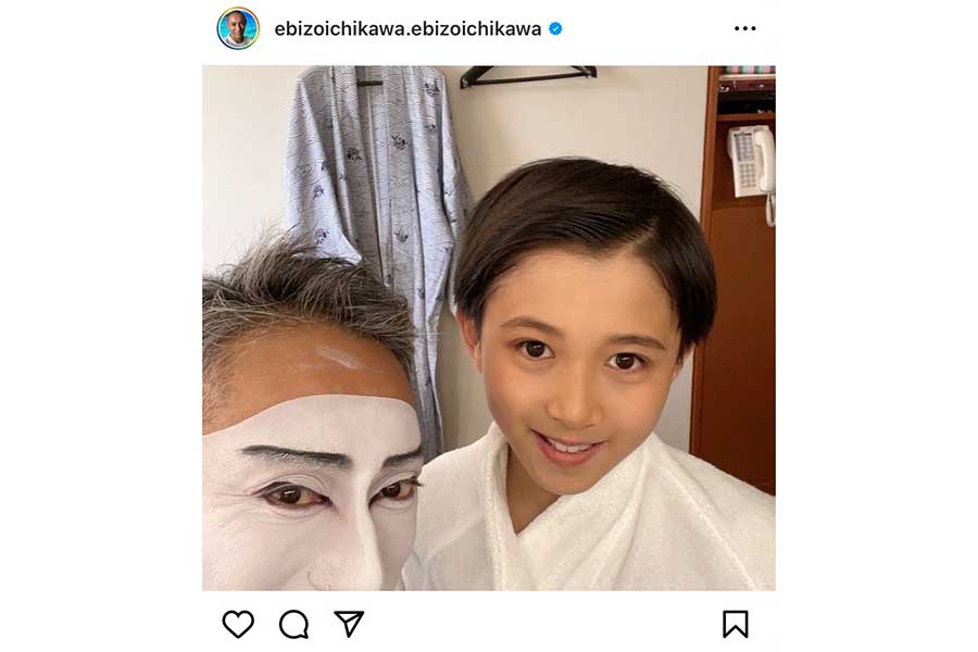 市川團十郎白猿が市川新之助との2ショットを公開【写真：インスタグラム（@ebizoichikawa.ebizoichikawa）より】