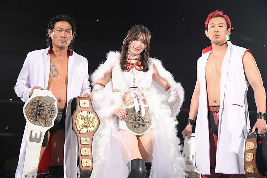 KO-D6人タッグ王者のまま引退試合を迎えた赤井沙希【写真：DDTプロレスリング提供】
