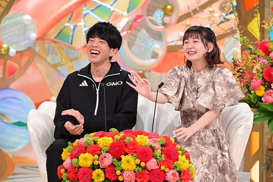 『新婚さんいらっしゃい！』に出演する下田裕太（左）【写真：(C)ABCテレビ】