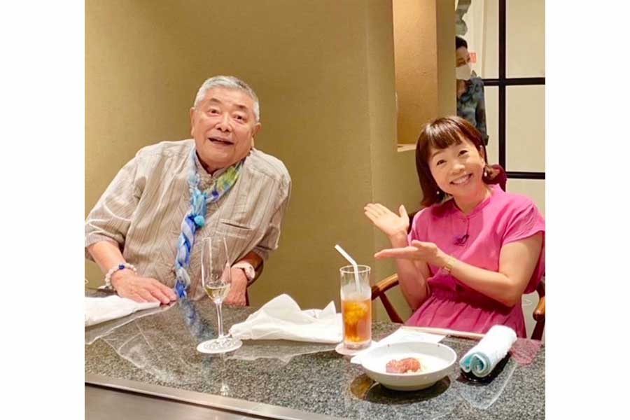 中尾彬さん（左）と久保ひとみ（2022年7月26日）【写真：久保ひとみ提供】