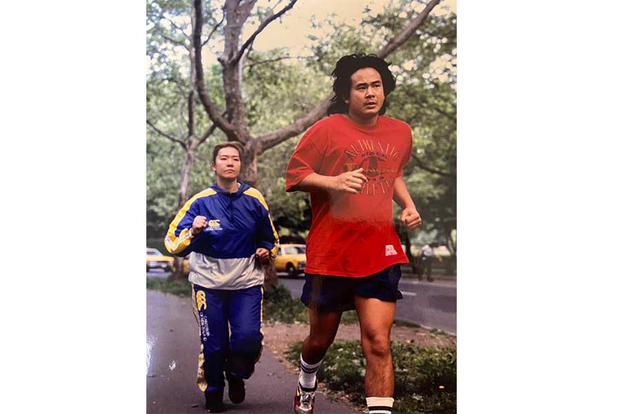 2人は1995年、セントラルパークで合同トレーニングを行っている【写真：ブル中野提供】