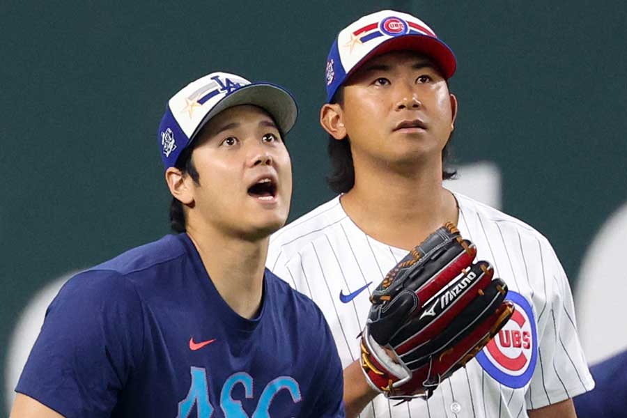 大谷がボディーガードに!?　オールスター初出場選手との日本語でのやり取りに「これすご！」