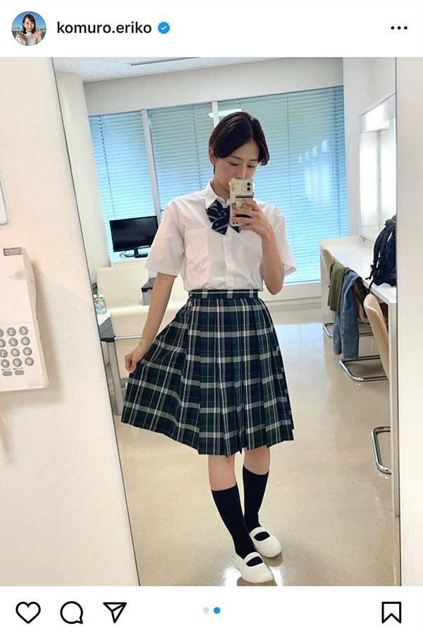 小室瑛莉子アナウンサーの実際の投稿【写真：インスタグラム（＠komuro.eriko）より】