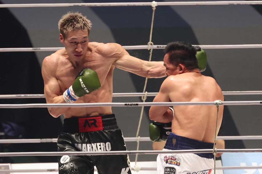 7月の「超RIZIN.3」でマニー・パッキャオを追い詰めた安保瑠輝也【写真：山口比佐夫】