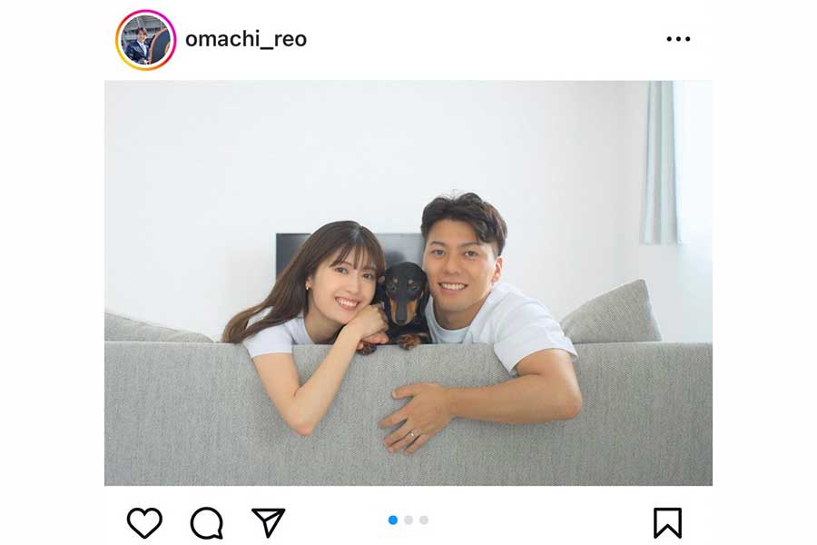 榊原美紅と結婚した大町怜央アナ【写真：インスタグラム（@omachi_reo）より】