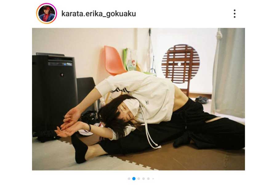 唐田えりかの実際の投稿【写真：インスタグラム（＠karata.erika_gokuaku）より】