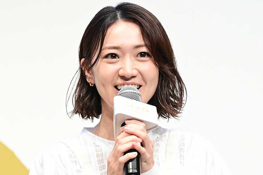 発表会に出席した大島優子【写真：ENCOUNT編集部】