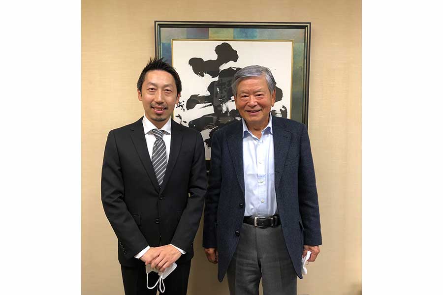 Mリーグの最高顧問を務める川淵三郎氏からも激励を受けた【写真：本人提供】