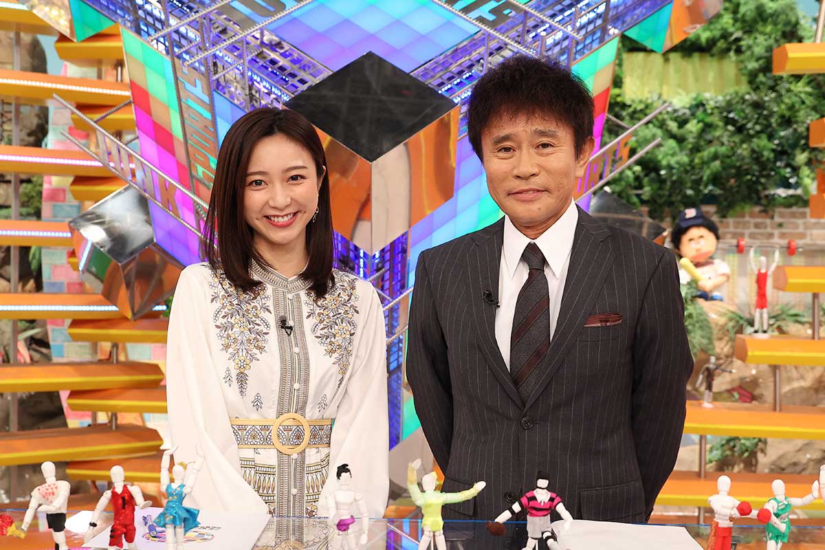 佐久間みなみアナ（左）と浜田雅功【写真：(C)フジテレビ】