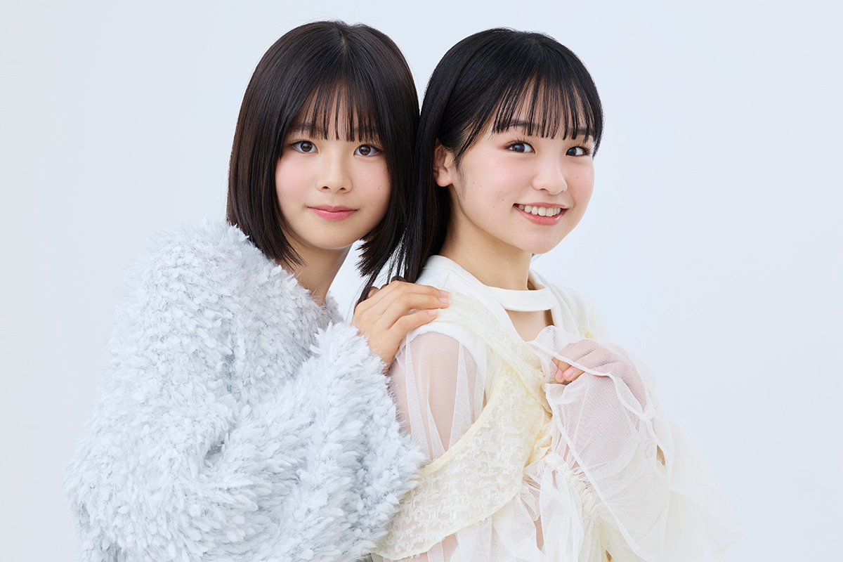 HKT48の江浦優香（左）と龍頭綺音