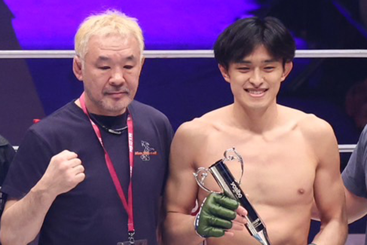 【RIZIN】桜庭和志の息子・大世、MMAデビュー戦で矢地祐介を秒殺！　衝撃の26秒KOで「七光りでも強いんだぞ」