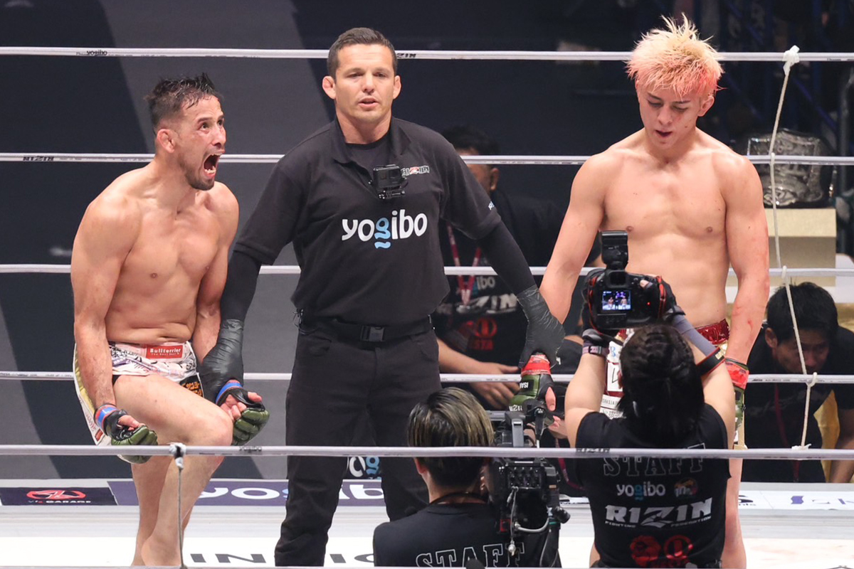 【RIZIN】“鬼神”クレベル、王者・鈴木千裕に勝利し王座奪還　額から流血…異例の年越し決着