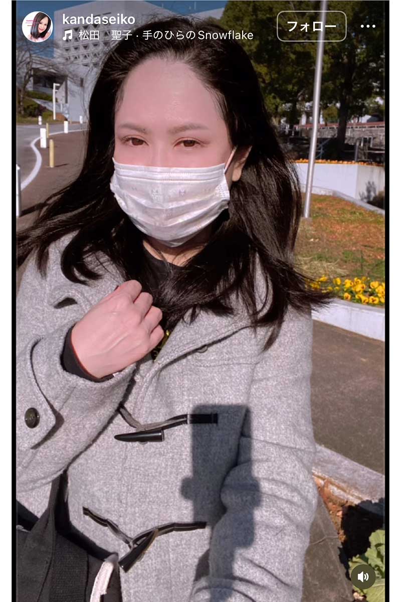 神田聖子の実際の投稿【写真:インスタグラム(@kandaseiko)より】