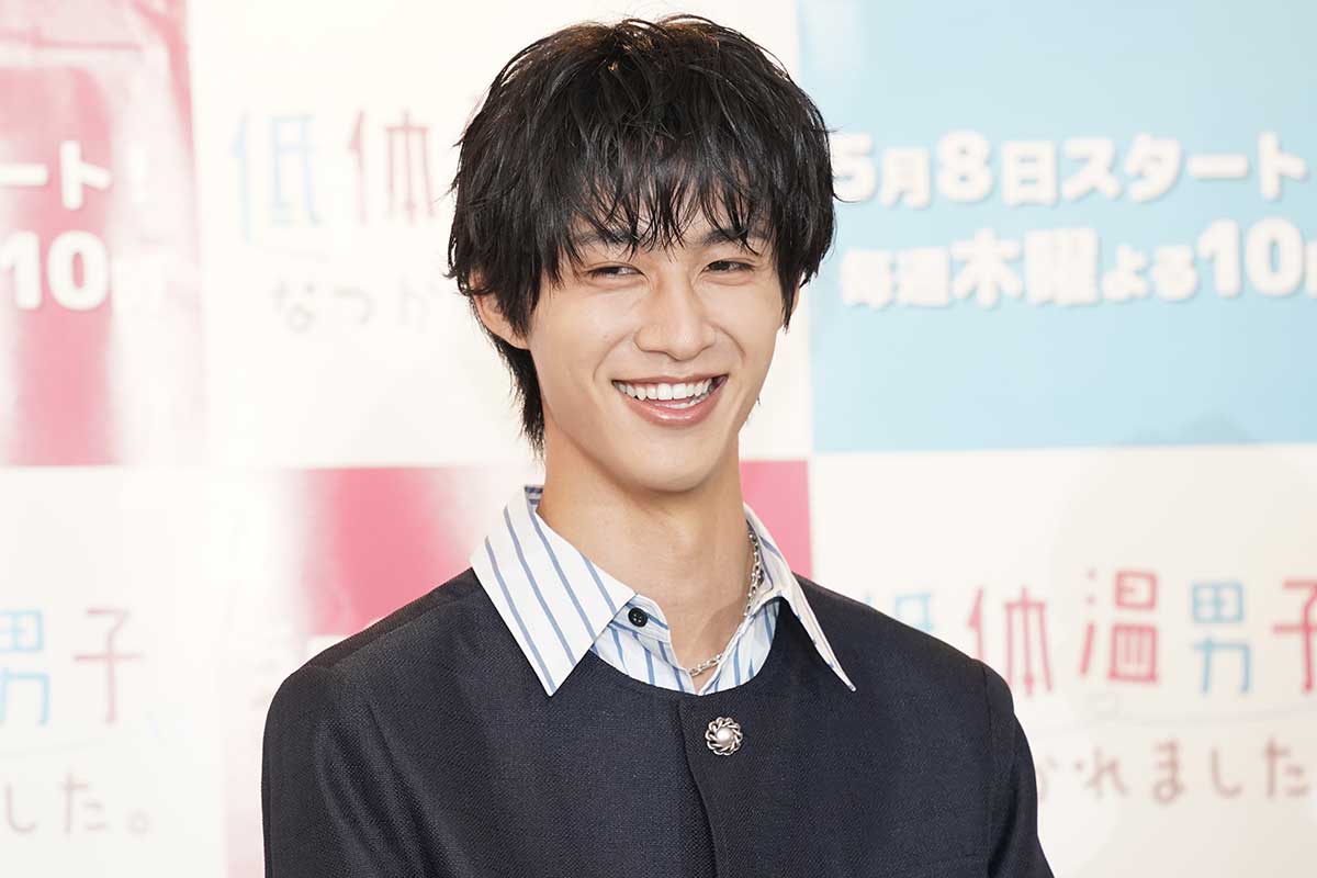 記者会見に登壇したM!LKの曽野舜太【写真:ENCOUNT編集部】