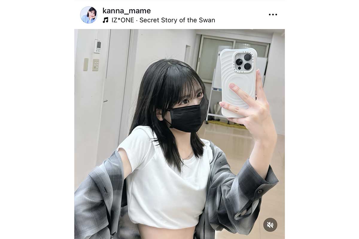 梶原叶渚の実際の投稿【写真:インスタグラム(@kanna_mame)より】