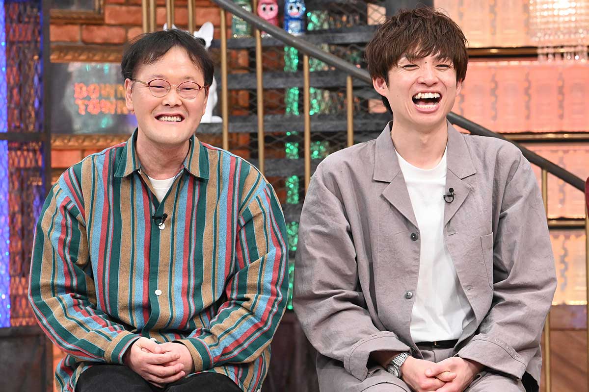 22日放送の『ダウンタウンDX』に出演するアインシュタインの稲田直樹(左)【写真:(C)読売テレビ】