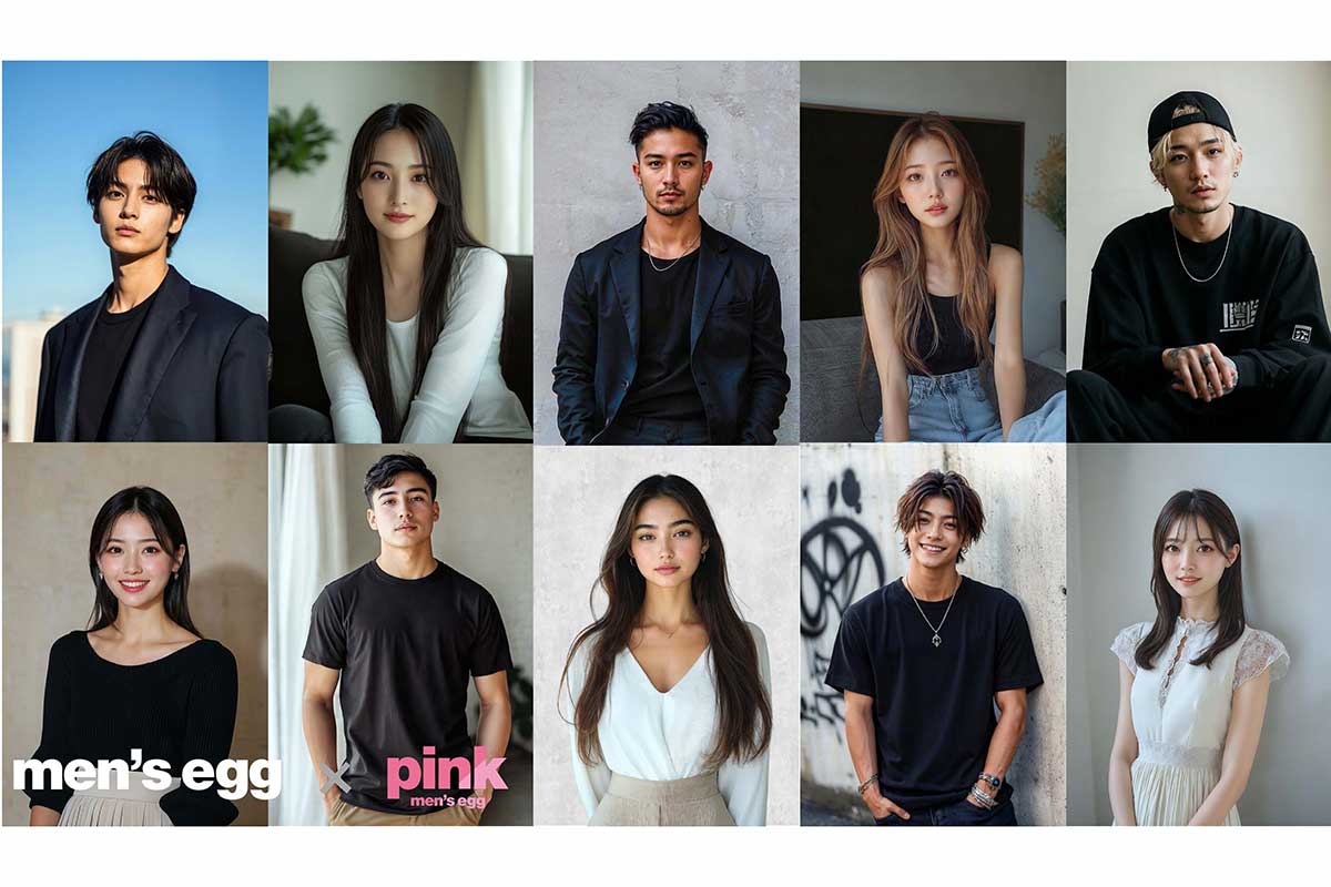 “men'segg AI”モデルをSNS広告塔として正式に起用&生成