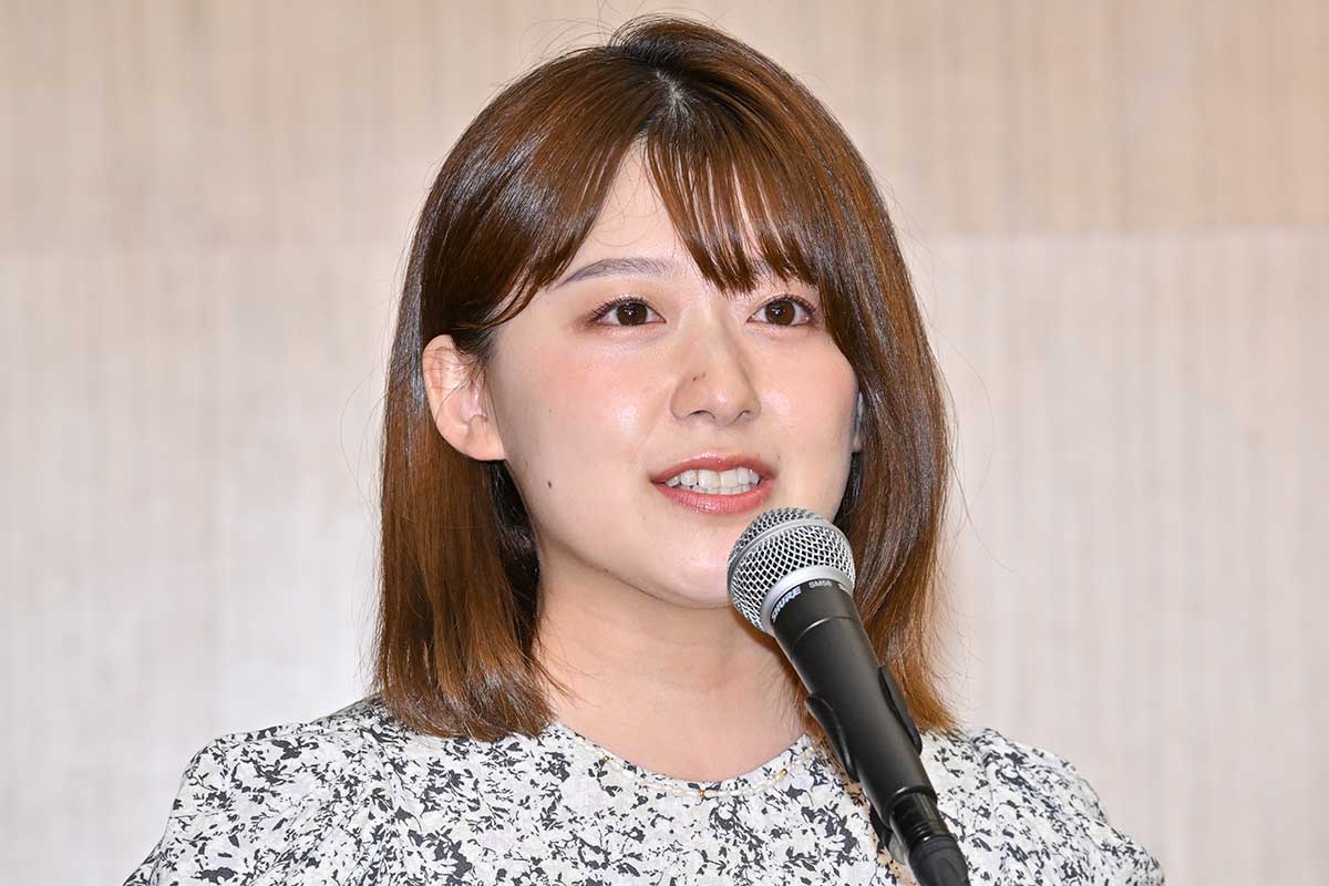尾崎里紗アナ【写真:ENCOUNT編集部】