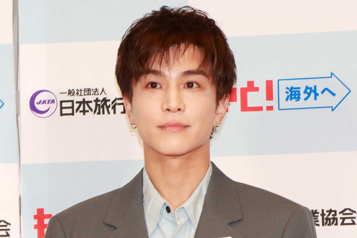 アンバサダー就任発表会に登壇した岩田剛典【写真:ENCOUNT編集部】