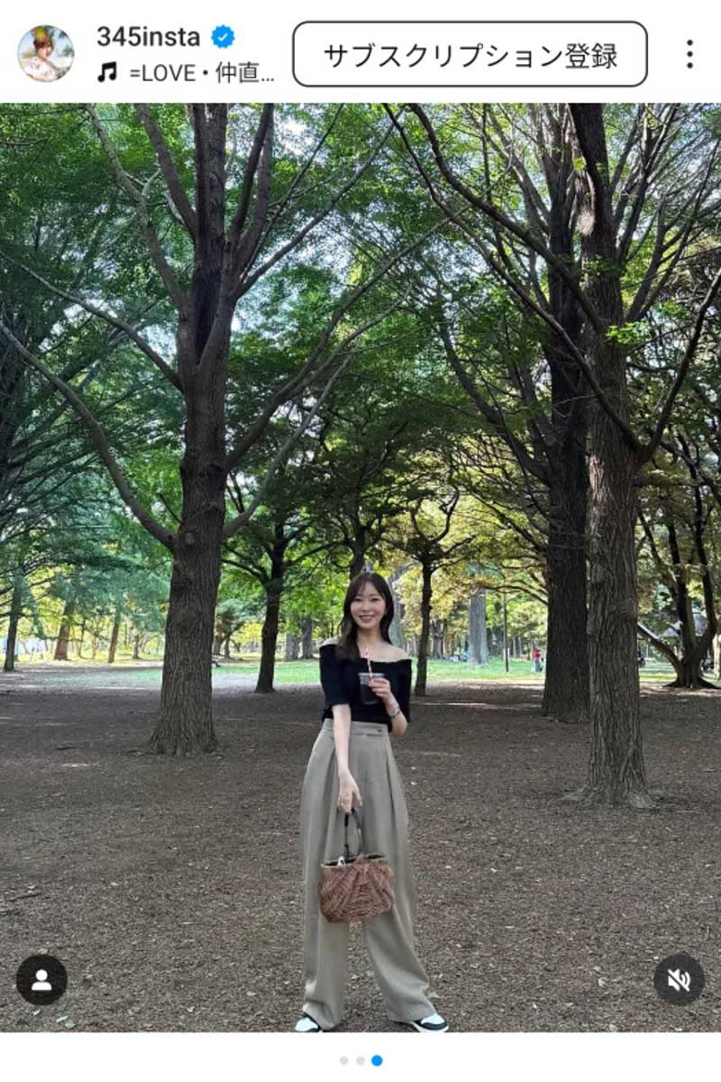 指原莉乃の実際の投稿【写真：インスタグラム（＠345insta）より】