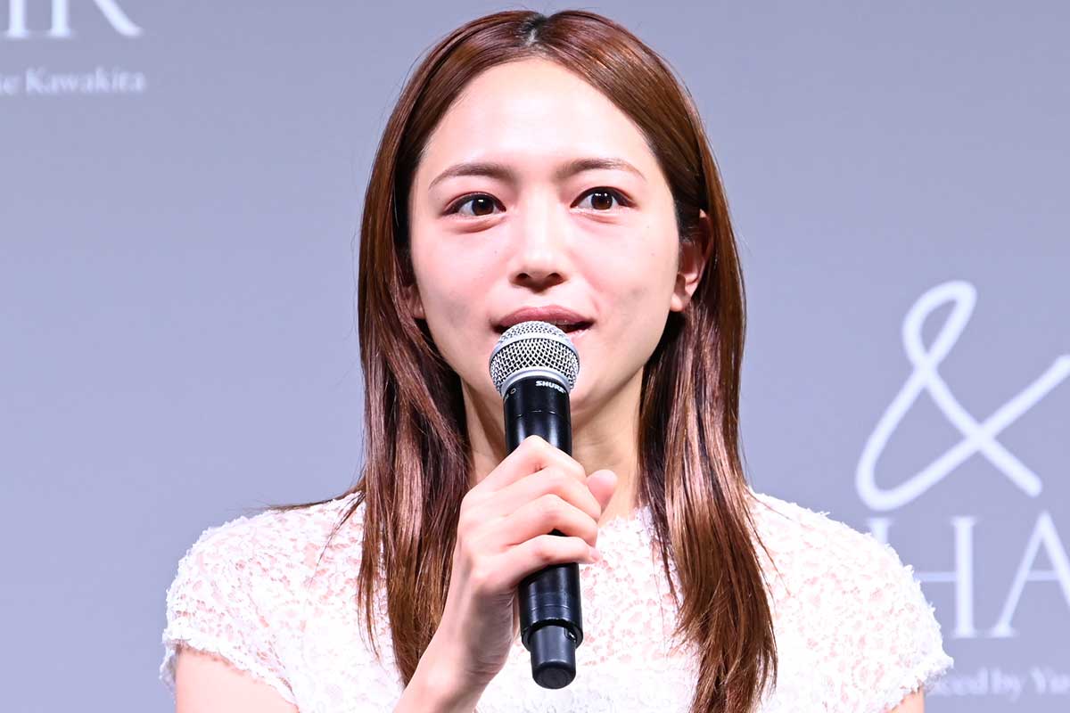 発表会に出席した川口春奈【写真：ENCOUNT編集部】