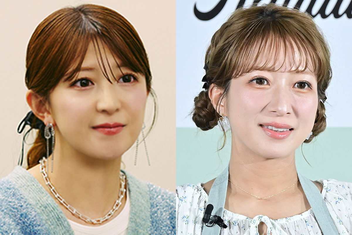 矢口真里(左)、辻希美【写真:北野翔也、ENCOUNT編集部】