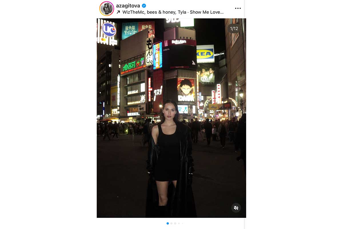 アリーナ・ザギトワの実際の投稿【写真:インスタグラム(@azagitova)より】