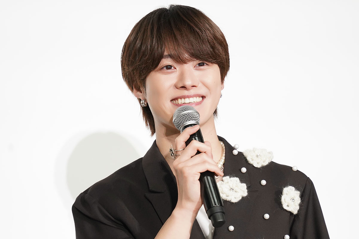 公開直前イベントにサプライズ登場したなにわ男子の大橋和也【写真:ENCOUNT編集部】