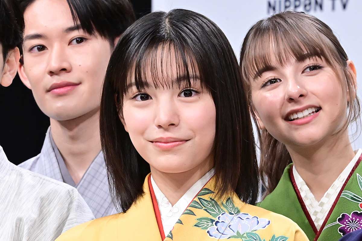 制作発表会見に出席した當真あみ【写真:ENCOUNT編集部】