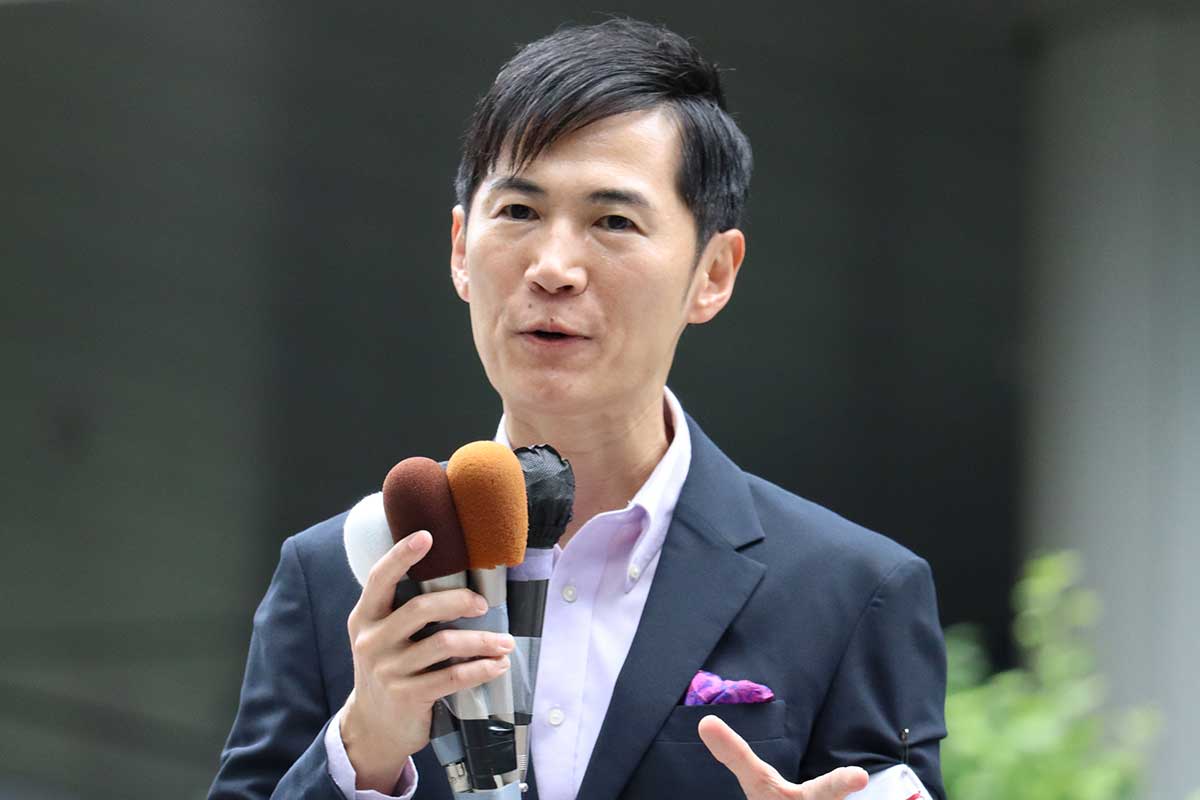 都議選の公示日に街頭演説を行った石丸伸二代表【写真:ENCOUNT編集部】