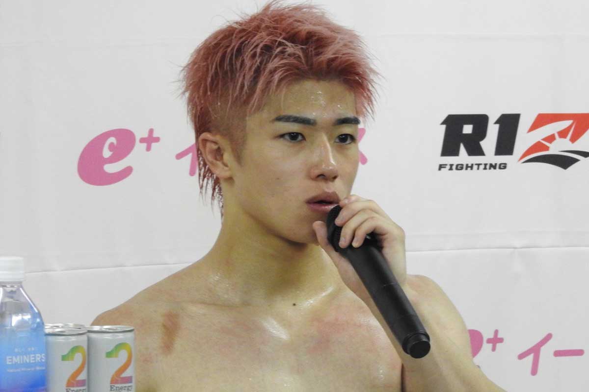 試合後、会見に出席した西島恭平【写真:ENCOUNT編集部】