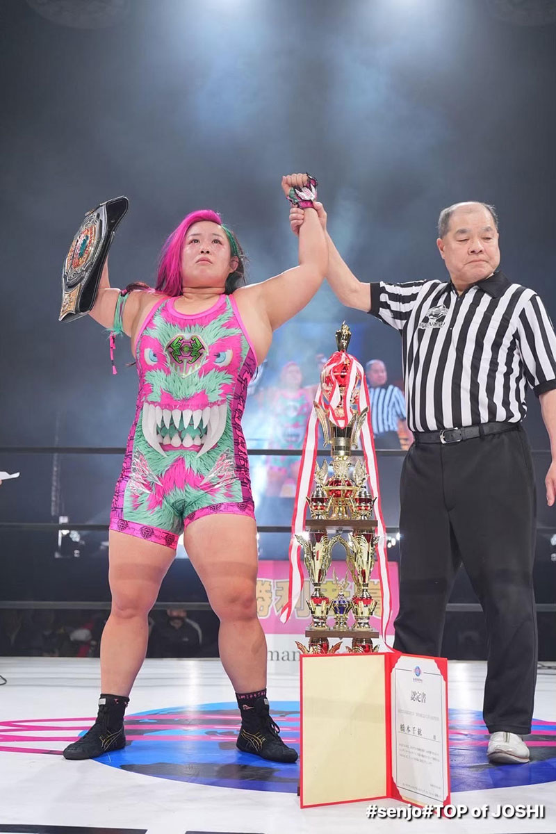 センジョの王者として女子プロレス界全体を見渡す橋本千紘【写真:(C)センダイガールズプロレスリング】