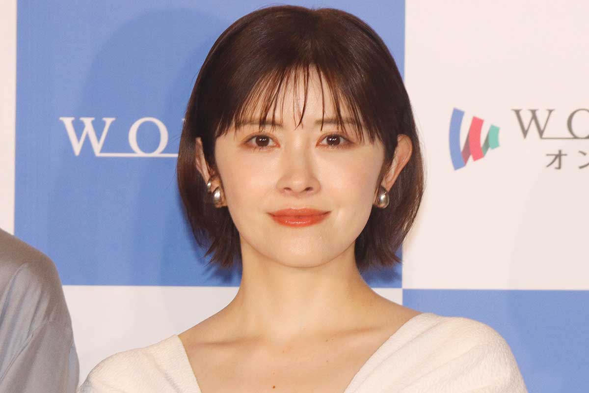 完成報告会見に出席した宮澤エマ【写真:ENCOUNT編集部】