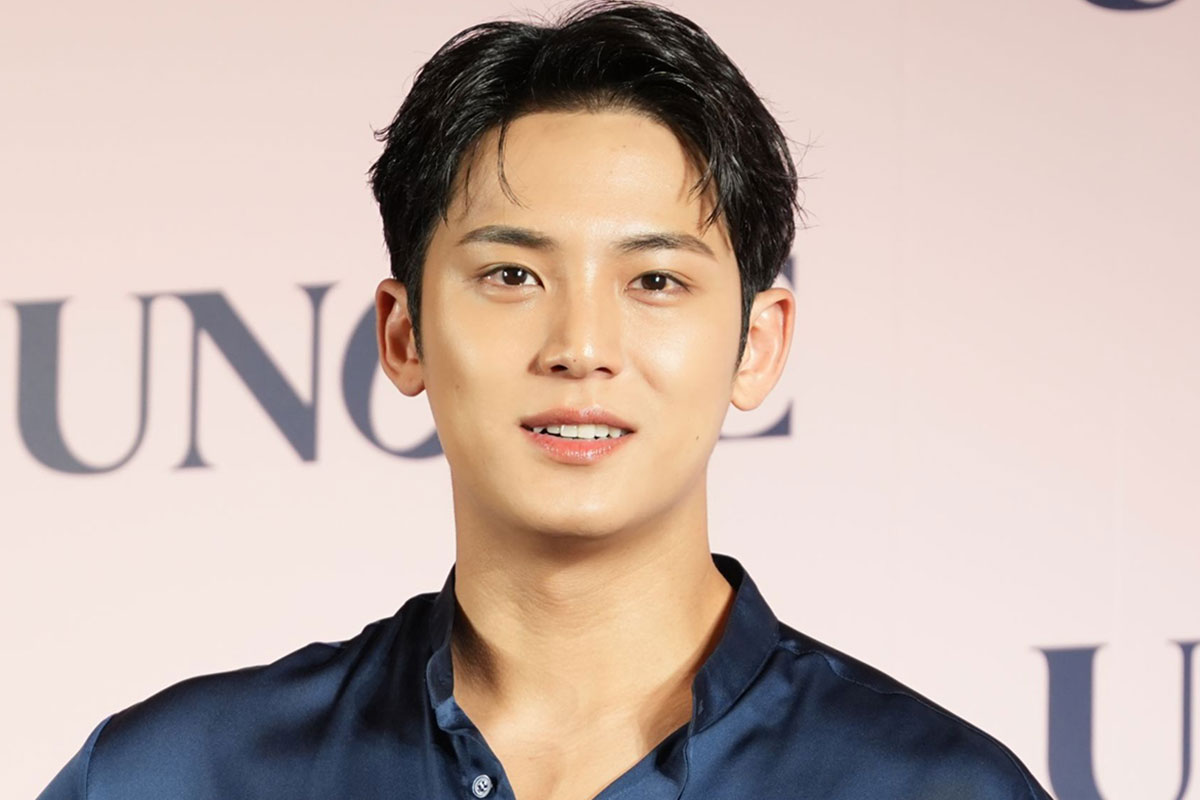 新商品発表会に登壇したSEVENTEENのMINGYU【写真:ENCOUNT編集部】